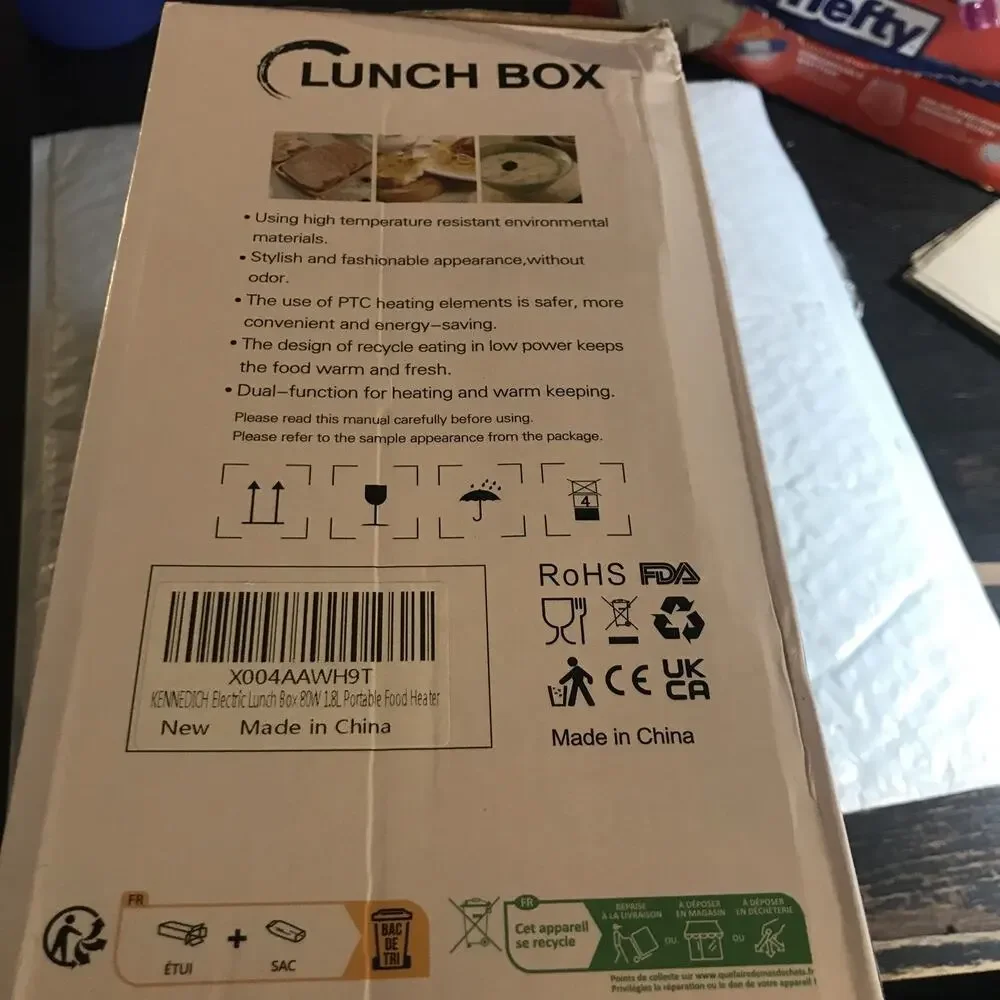 Electric lunch box 80W AC 115VAC or DC 12V